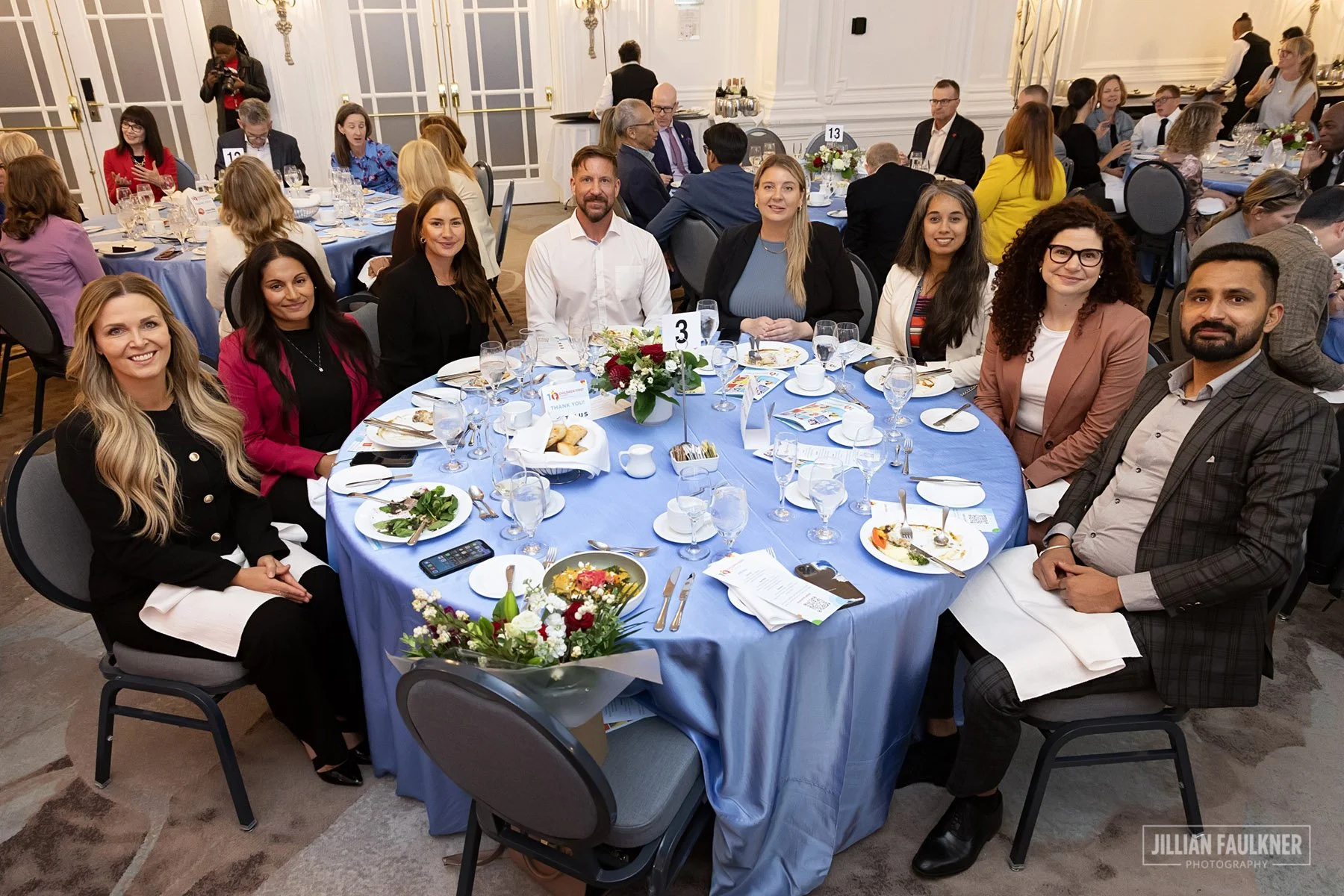 Professional event photography Calgary - candid networking moments at corporate awards event