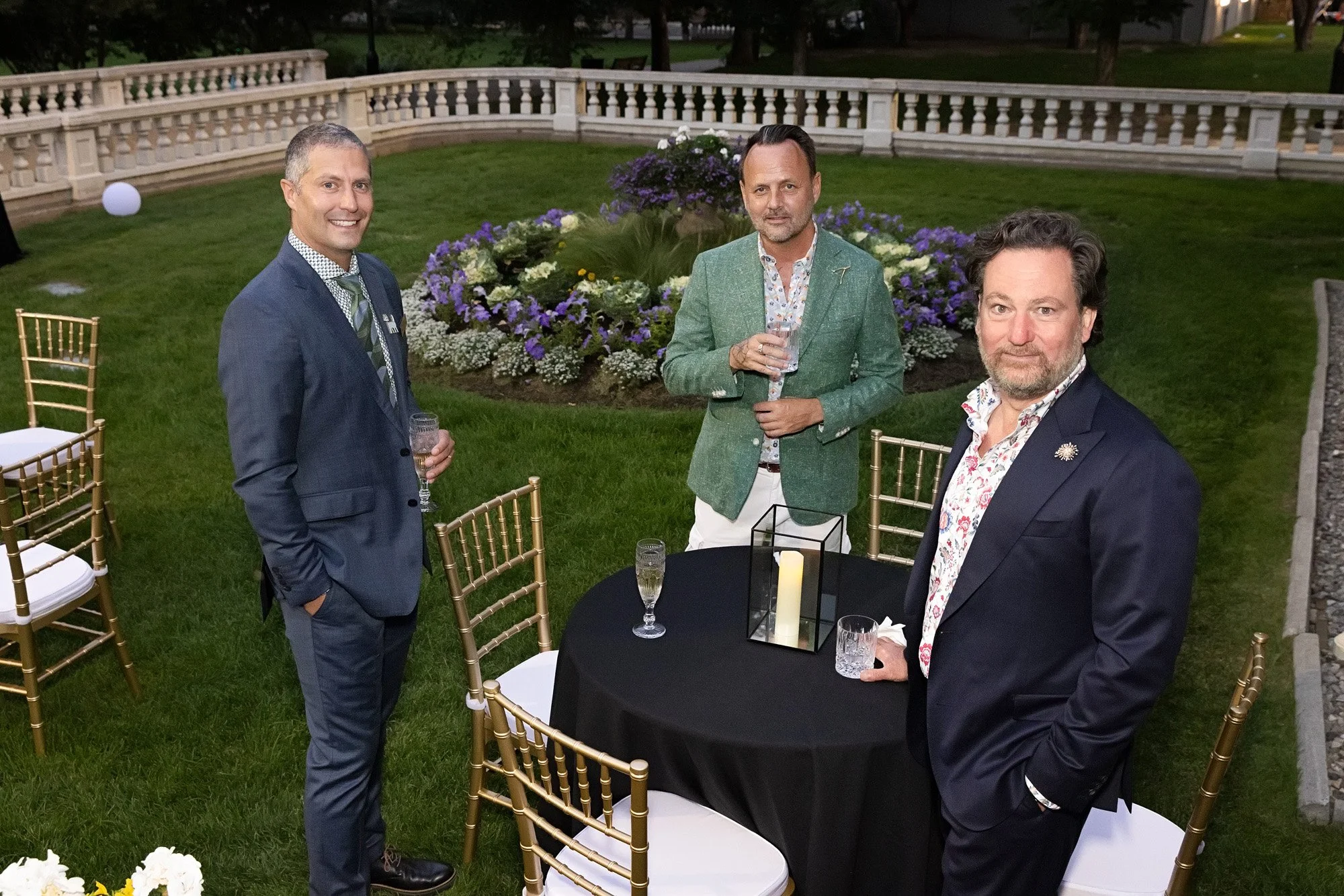 guests mingling outdoors during private event