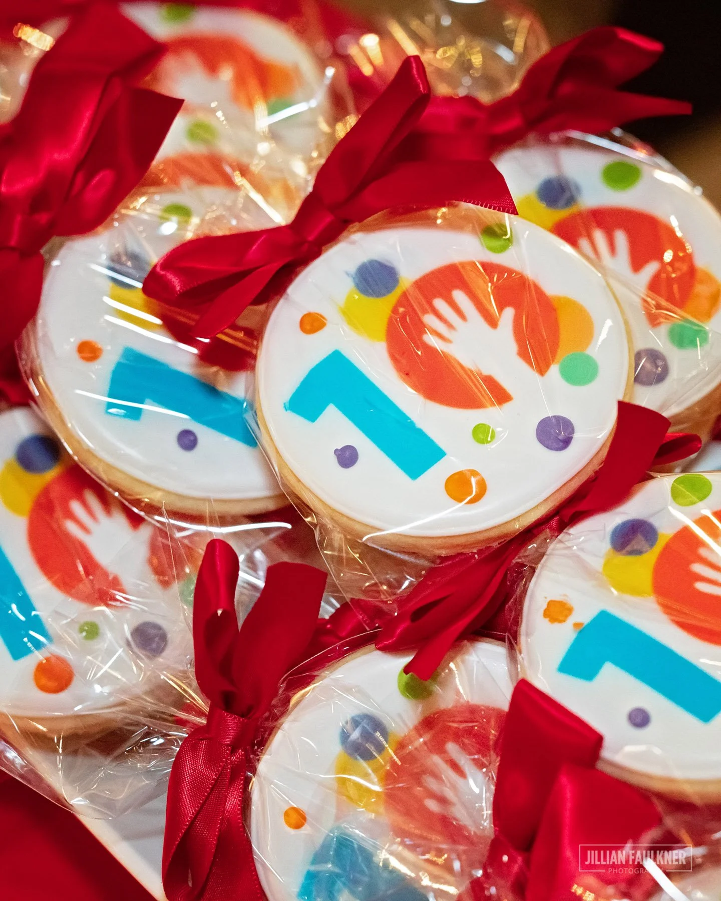 Branded Children First Canada cookies and décor detail at Calgary anniversary celebration