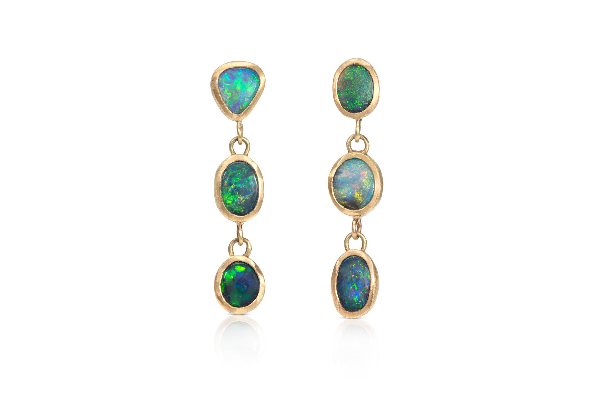 Trio Opal Drop Stud Earrings No.2 S.jpg