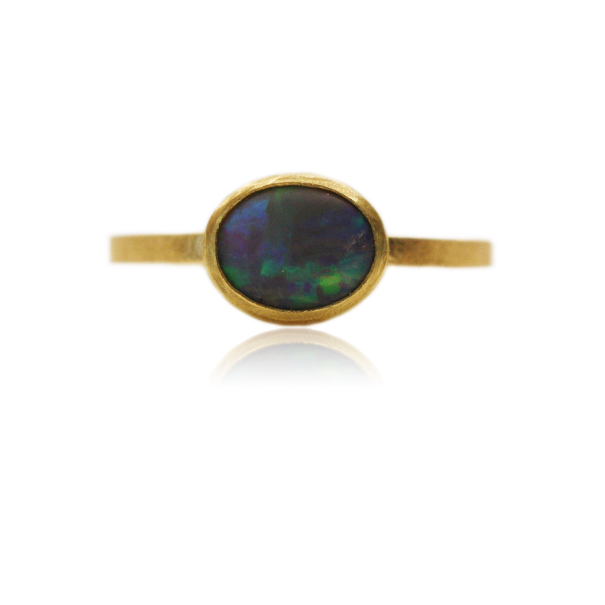 Matte Opal Ring in 18ct Yelow Gold.jpg