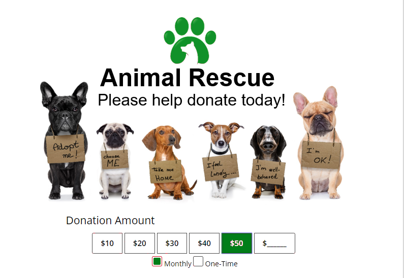 animal donations