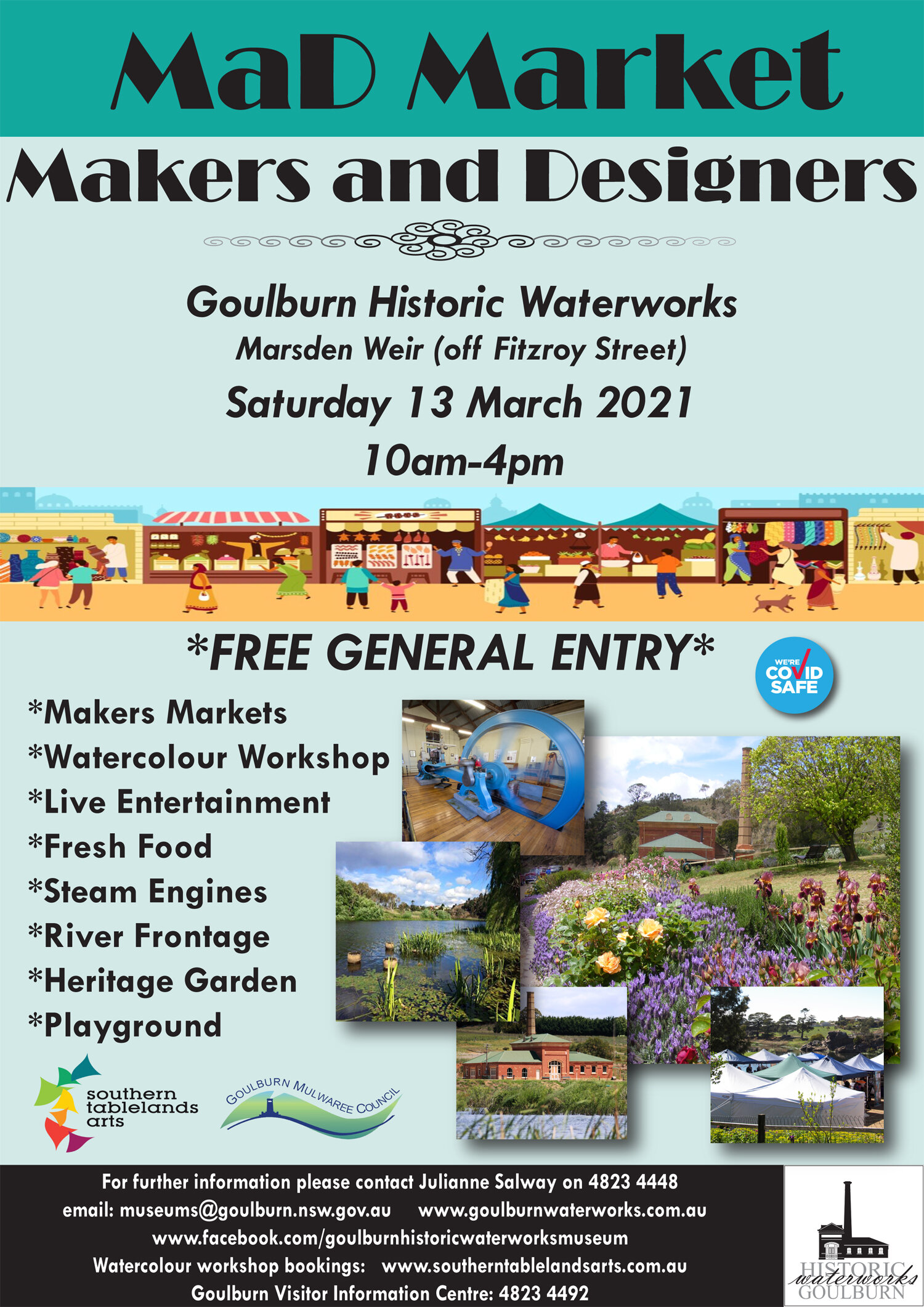 Goulburn Historic Waterworks - MaD Makers and Designers Market and Steaming Day (Today Only)