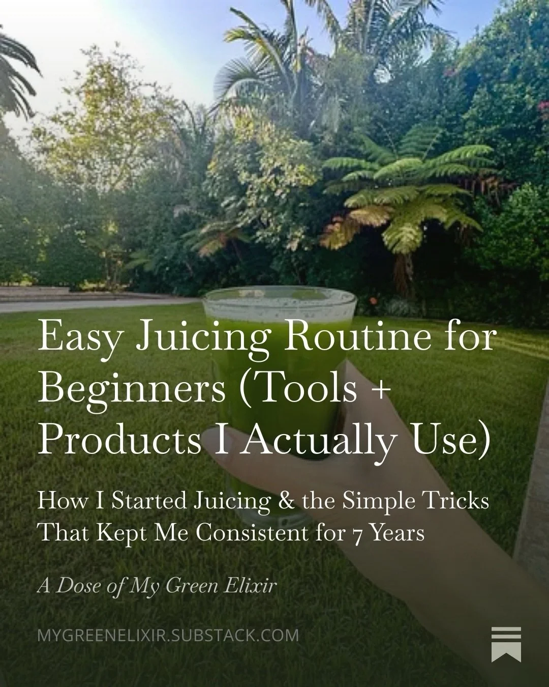 Just wrote my first substack article! 📰 It&rsquo;s a juicy one 😉 I speak about all things juicing. From how I got started, to the best way to store your juice, to how it can help you feel better!
Daily juicing turned into a habit for me, and that h