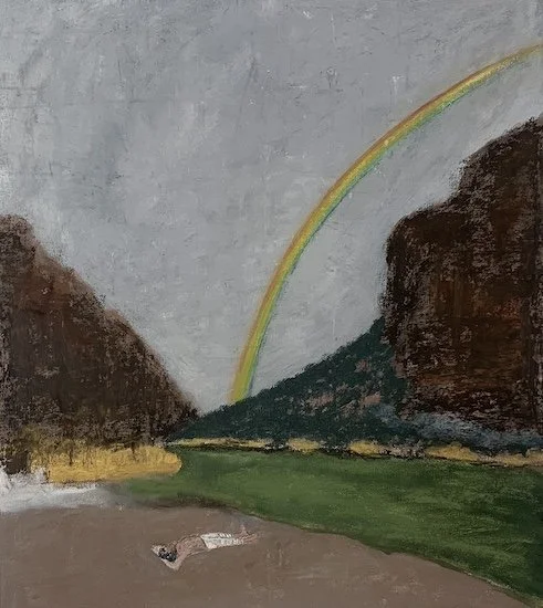 resting under the rainbow