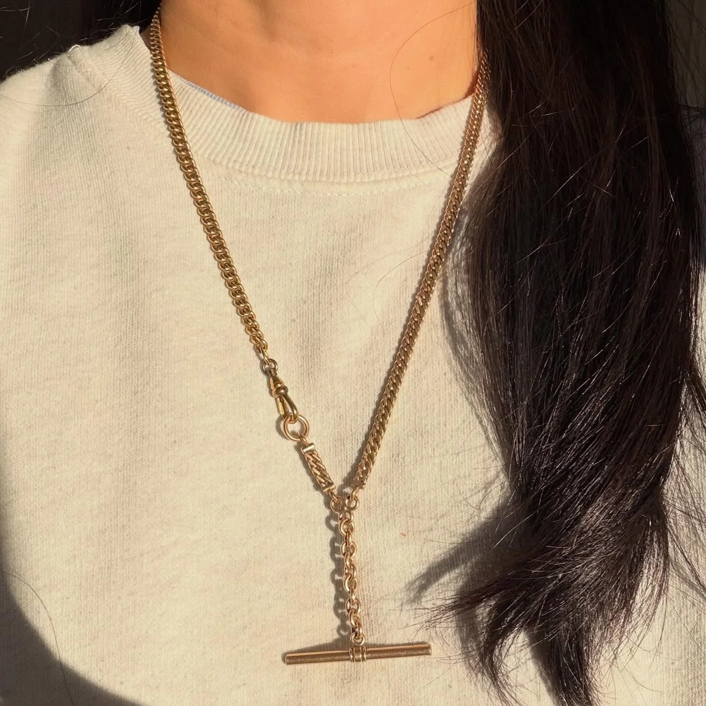 Thank you for all the sweet bday wishes! I forgot to take close up pics &amp; videos on the sunny day of these 2 antique watch chains, and of course today was super dark and rainy lol ☔️🌧️💛 Happy to send you close up shots just DM me! The 11&rdquo;
