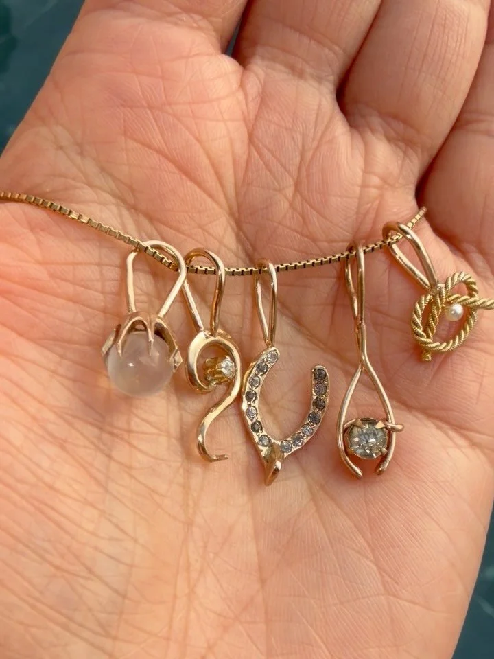 HAPPY NYE!! These 14K antique conversion charms are all available. DM for pricing $ info. Can&rsquo;t believe it&rsquo;s already 2026!! 💎✨🎉
