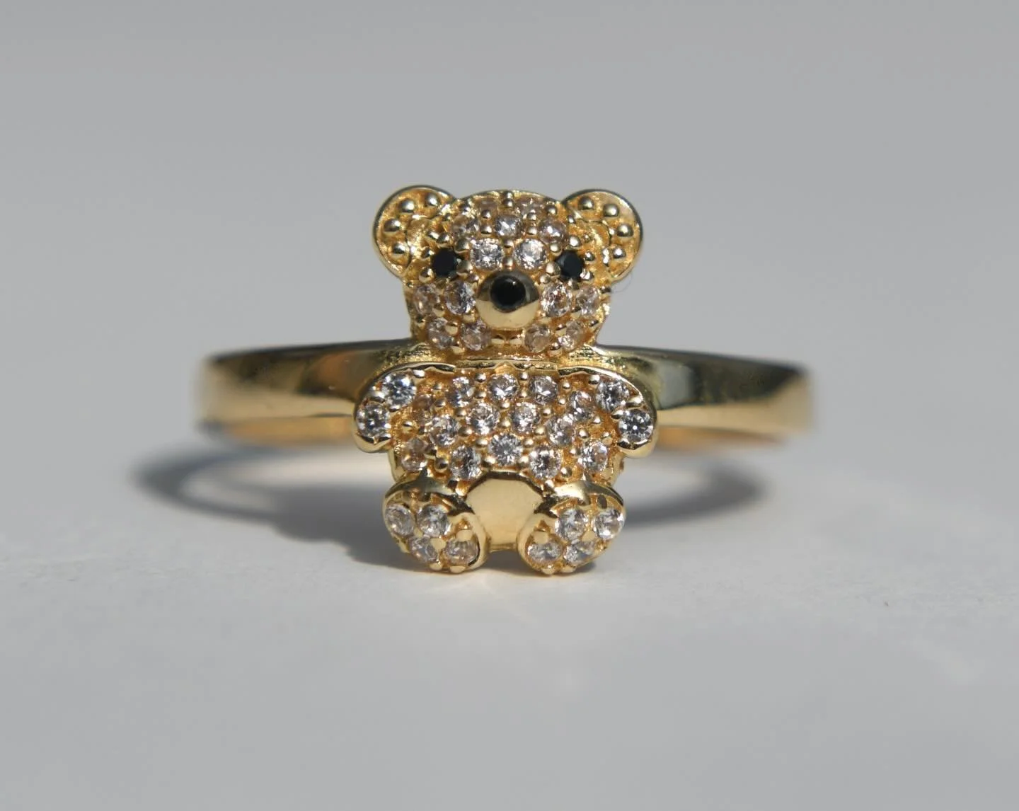 The most adorbs 14K diamond pav&eacute; teddy bear ring 🧸💎 Online now, link in bio or tap to shop. 570 on the site, or 595 Zelle Venmo PayPal FF #vintagegold #teddybear #vintagediamonds