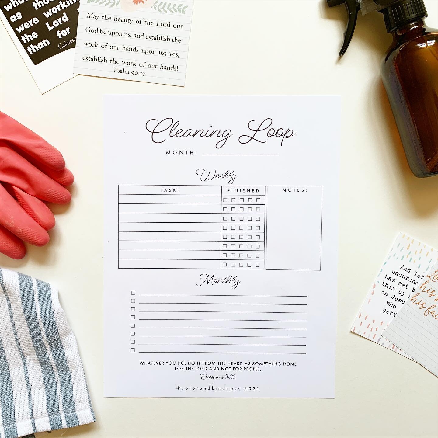 Is keeping up with all the household chores your jam? Well, it&rsquo;s not so much for me&mdash;it&rsquo;s more like peanut butter (I feel stuck!). So, I had several of you suggest using a loop cleaning schedule for keeping up with those weekly/month