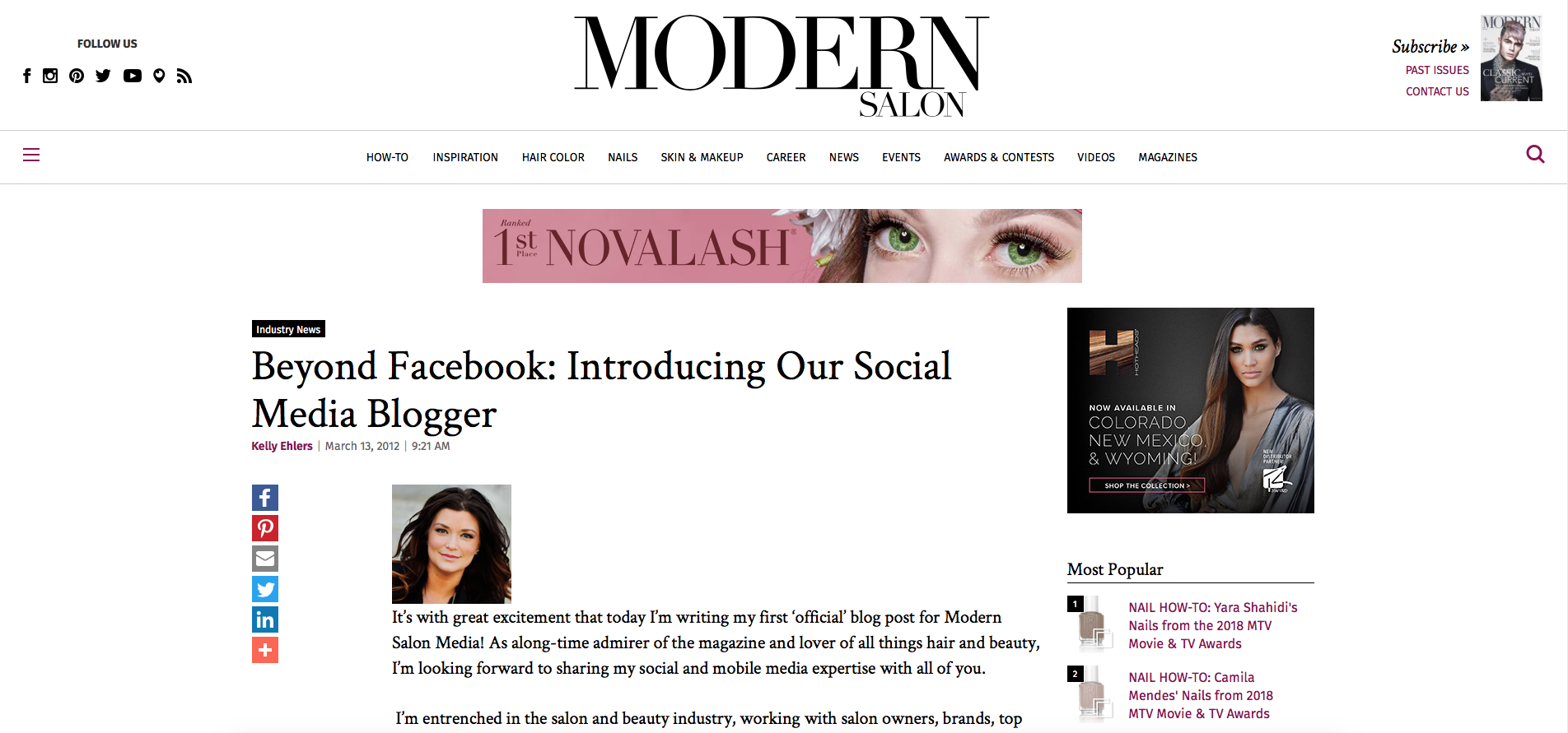 Our Modern Salon, Salon Today & First Chair Partnership