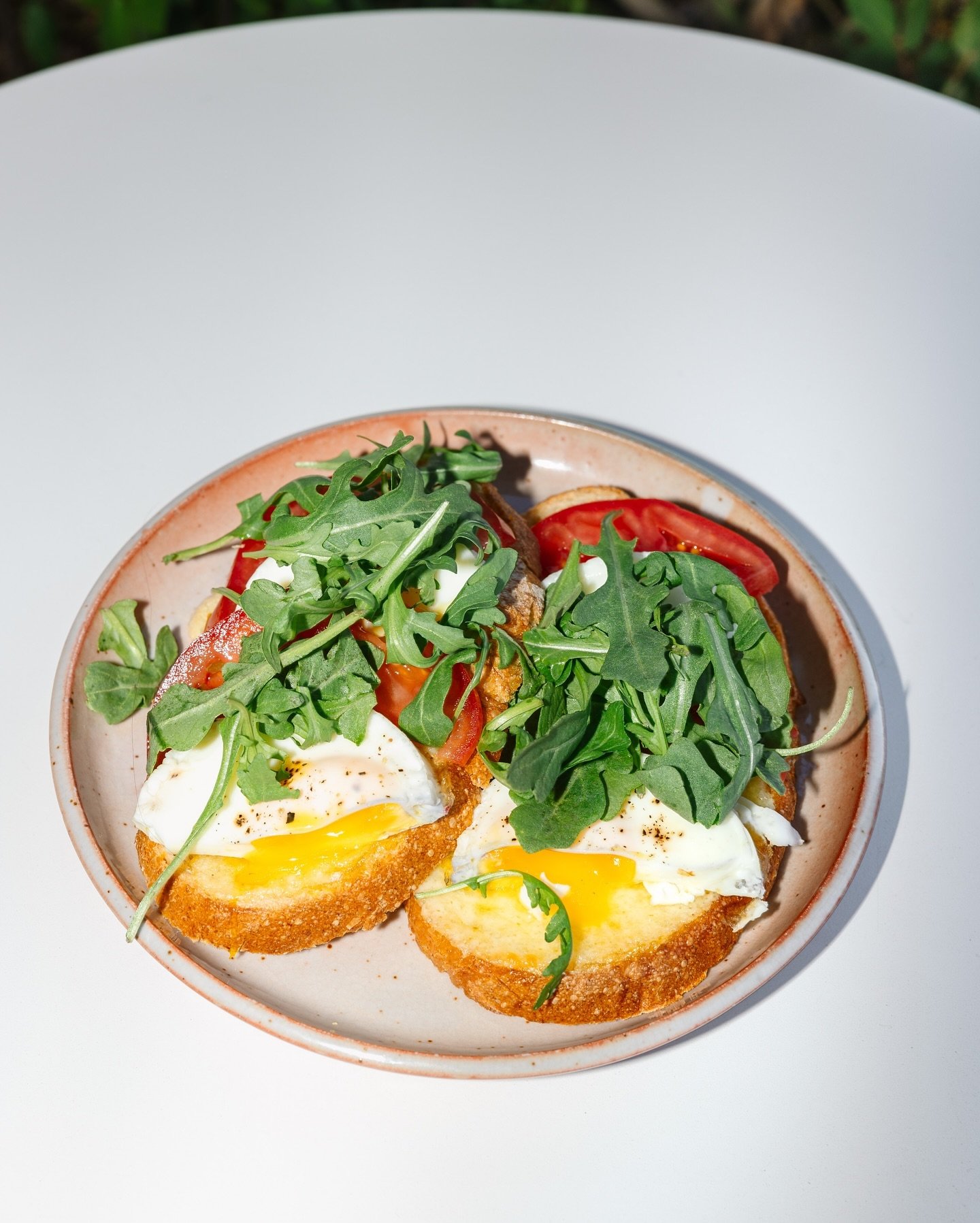 Look no further for breakfast. Organic eggs, organic cheese, organic arugula, organic tomato, @noblebread (the best) and our vegan caper aioli ☀️