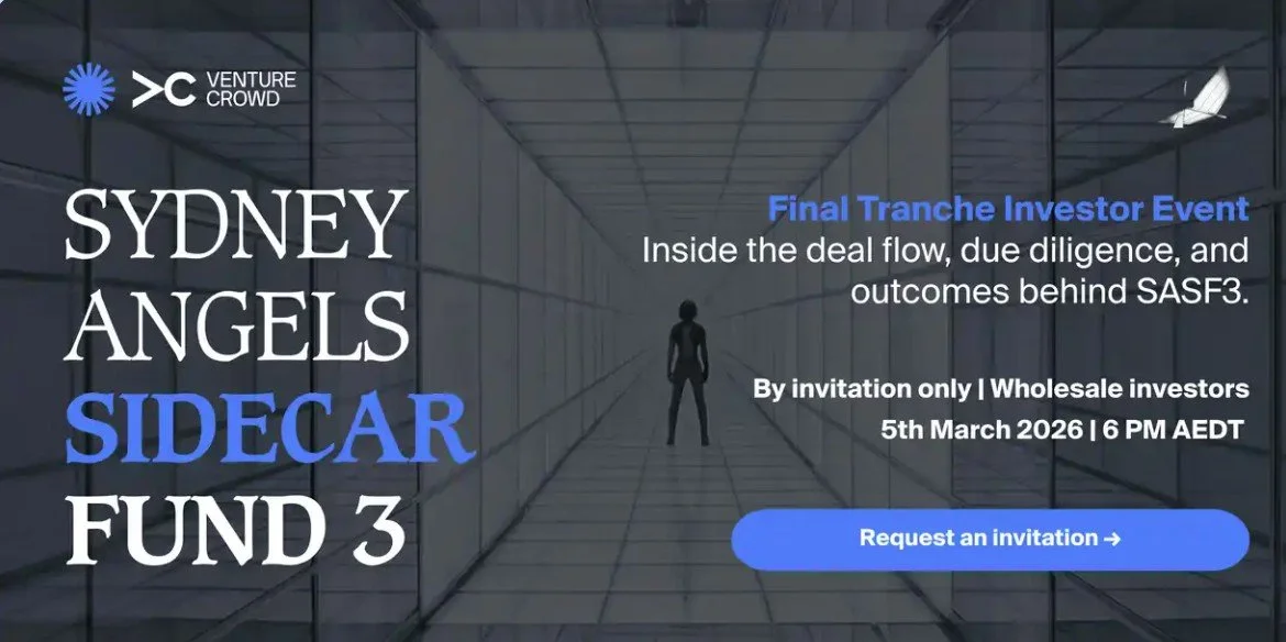 Sydney Angels Sidecar Fund 3 Final Tranche Launch
