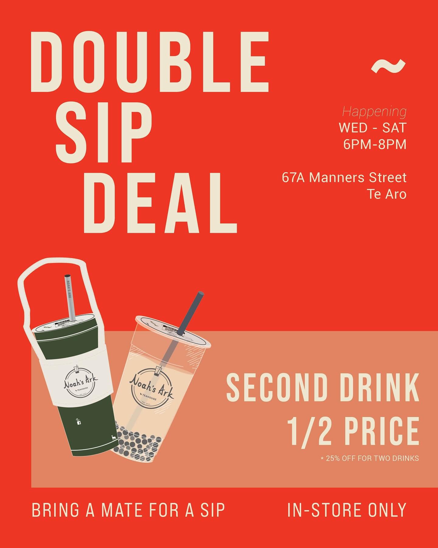 🌟 Manners Vibes🌟

It&rsquo;s been a whole year since we moved to our new Manners location, and we couldn&rsquo;t have done it without your amazing support and love! To celebrate, we&rsquo;re offering double sip deals: join us from Wednesday to Satu