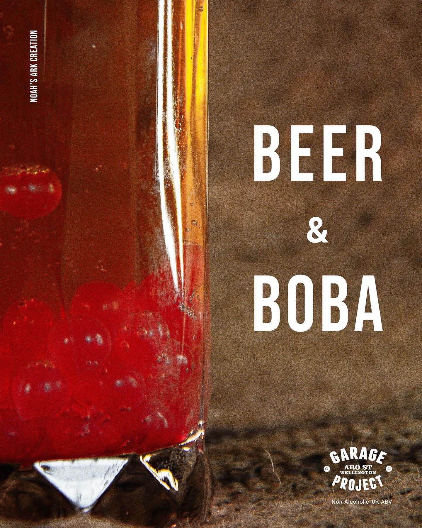 📣 When beer meets bubble tea! 🍻🧋 
Noah&rsquo;s Ark is excited to announce our first-ever collaboration with Garage Project on a unique 0% Beer infused with our delicious strawberry green tea. Come and give it a try! Available at all Wellington Cit