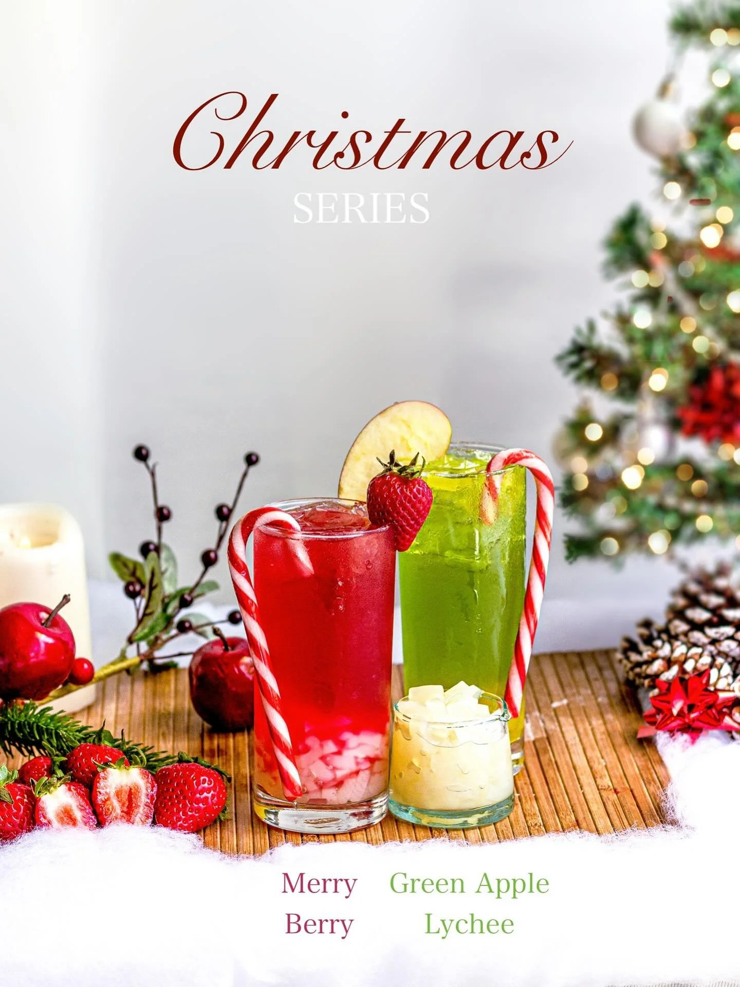 🎄✨ Christmas in a Cup! ✨🎄
Celebrate this season with our two holiday specials &mdash; bursting with colour, flavour, and Christmas cheer! ❤️💚

🍓 Merry Berry
A sweet&ndash;tangy berry blend that tastes like holiday joy in every sip. Bright, merry,