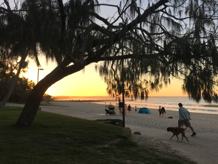 Noosa Front Beach at Sunset, Noosa Heads
