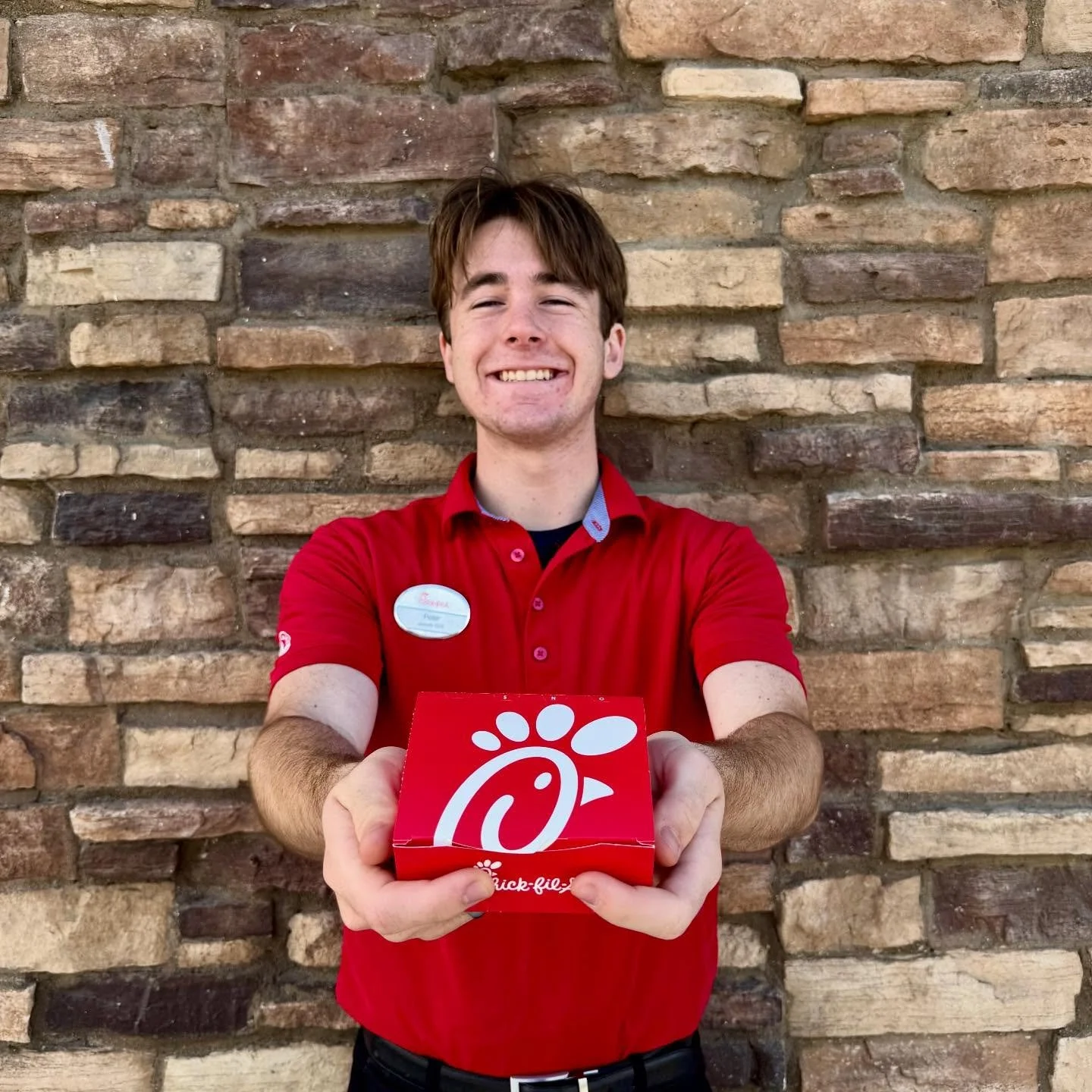Day ✌️ of 12 Days of Chick-fil-A! Join us with a Mobile Drive Thru order today and receive a FREE 4 count Chick-n-Mini in your app! 🎁