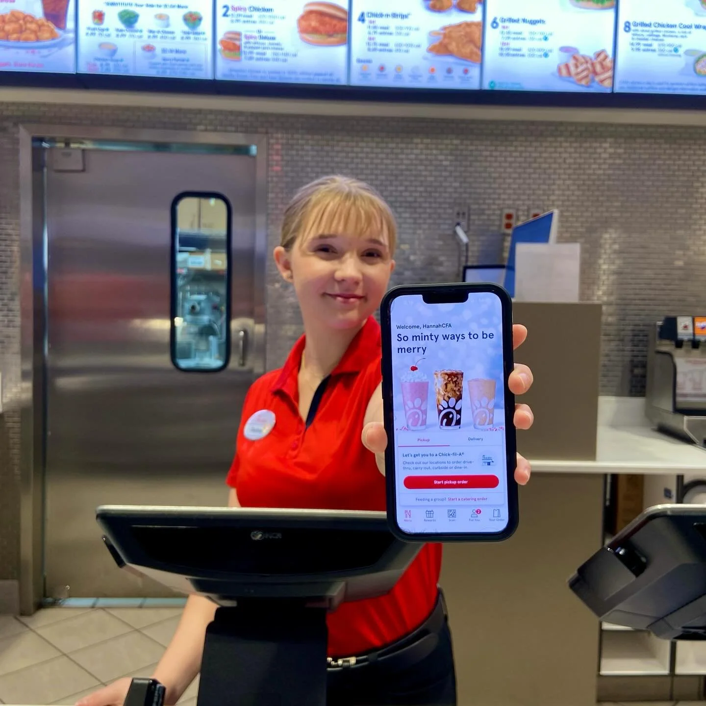 Mobile ordering makes Chick-fil-A so much more app-etizing! Skip the line and place a mobile order today, friends! 🐮📲