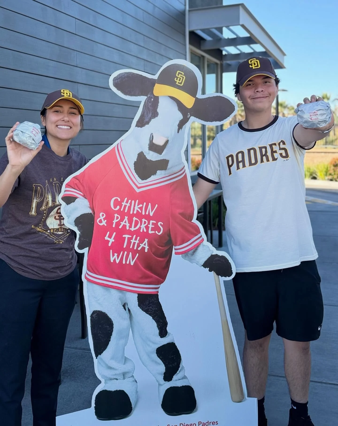 Score Free Breakfast on the Padres Opening Day! 

Gear up for the Padres season with Chick-fil-A Escondido.

Stop by wearing your favorite Padres gear on Thursday 4/26 between 9:00AM and 10:00AM  to receive a FREE Chicken Biscuit in our drive-thru

1