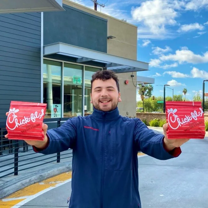 Hey friends! Place a Mobile Drive-Thru Order on Monday, April 27th between 12:00pm-1:00pm and receive a free Spicy Chicken Sandwich in your bag! 1 free Spicy Chicken Sandwich per Mobile Drive-Thru Order. Offer valid only at Chick-fil-A Escondido loca