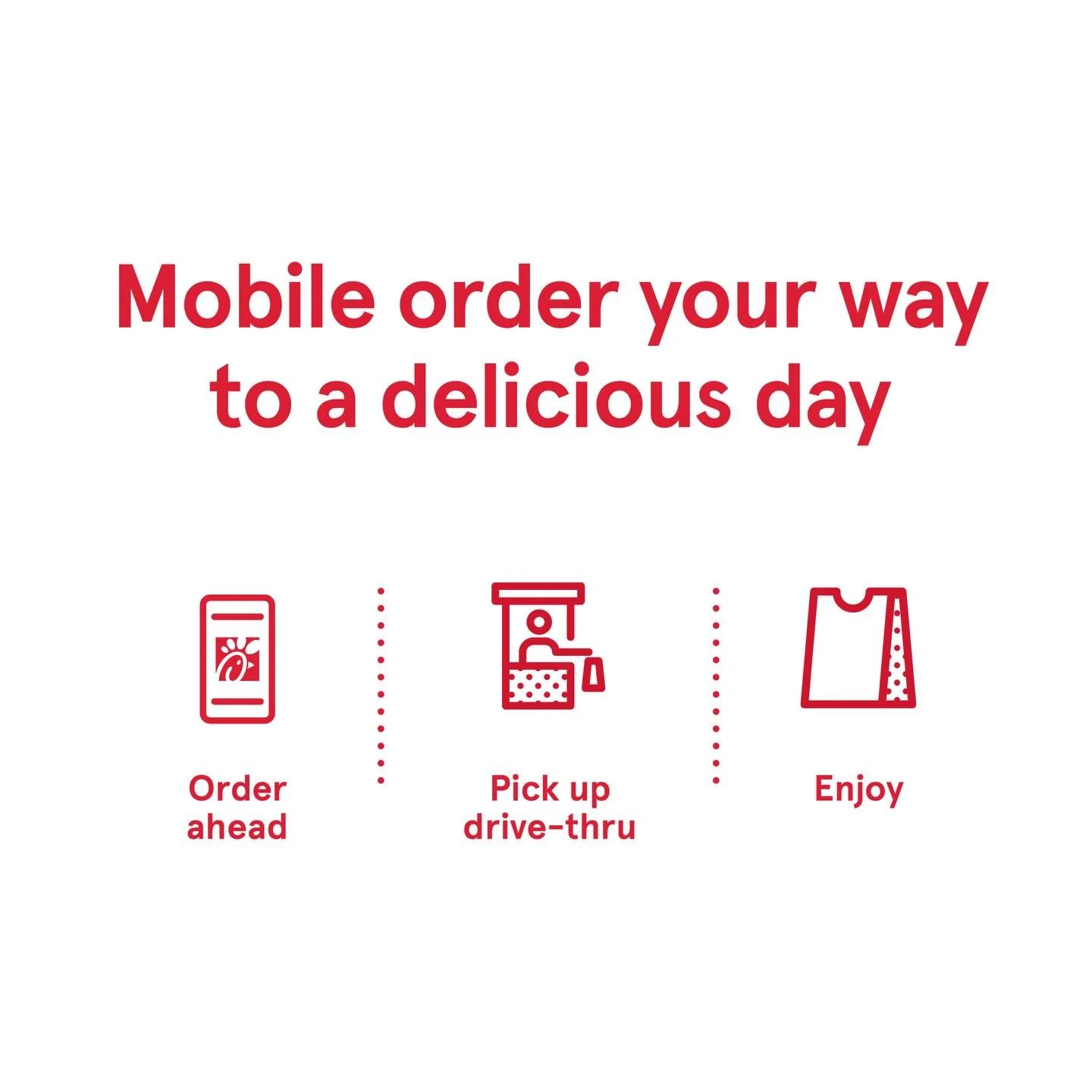We&rsquo;re making Mondays simple and delicious with Mobile Monday at Chick-fil-A Escondido!

Want to spice up your lunch? When you place a Mobile Drive-Thru Order between 12:00 PM and 1:00 PM this Monday, April 27th, you will receive a Spicy Chicken