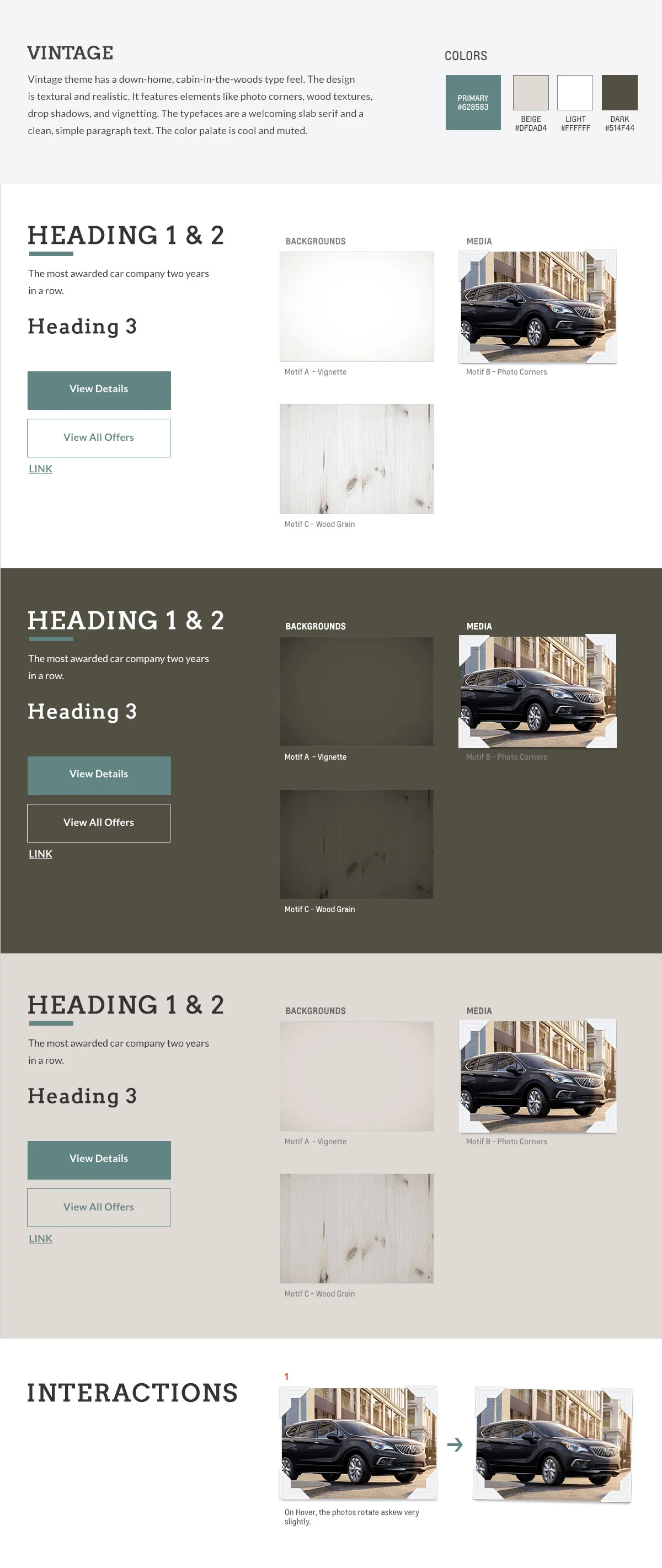 'Out West' Design Matrix