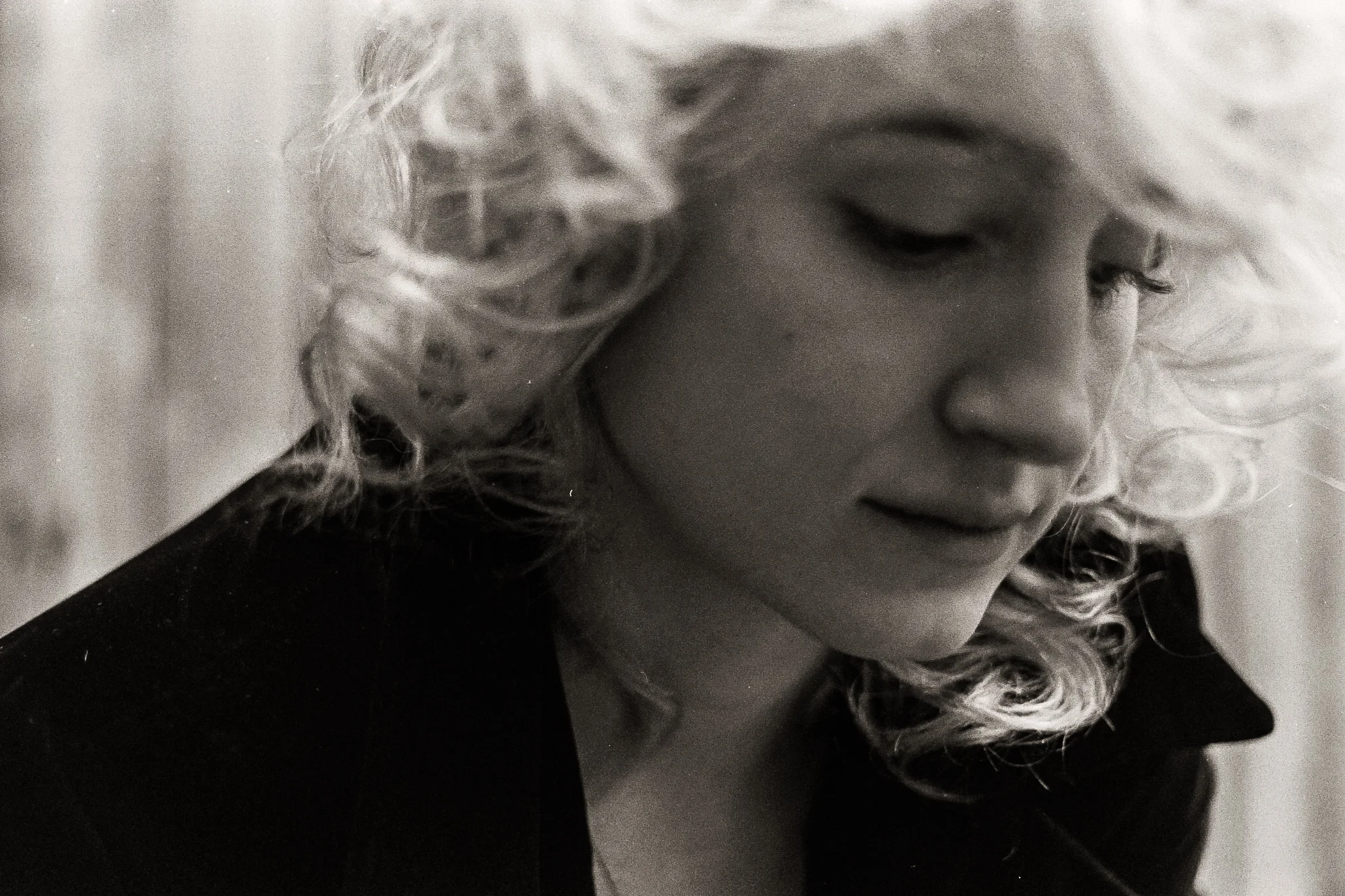  35mm, catherine at home [back yard] 