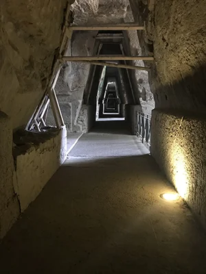 The hallway that seekers would walk to get to the Sibyl’s cave. It is thought that this walk was part of the process of entering the “womb” or “source” of knowledge.