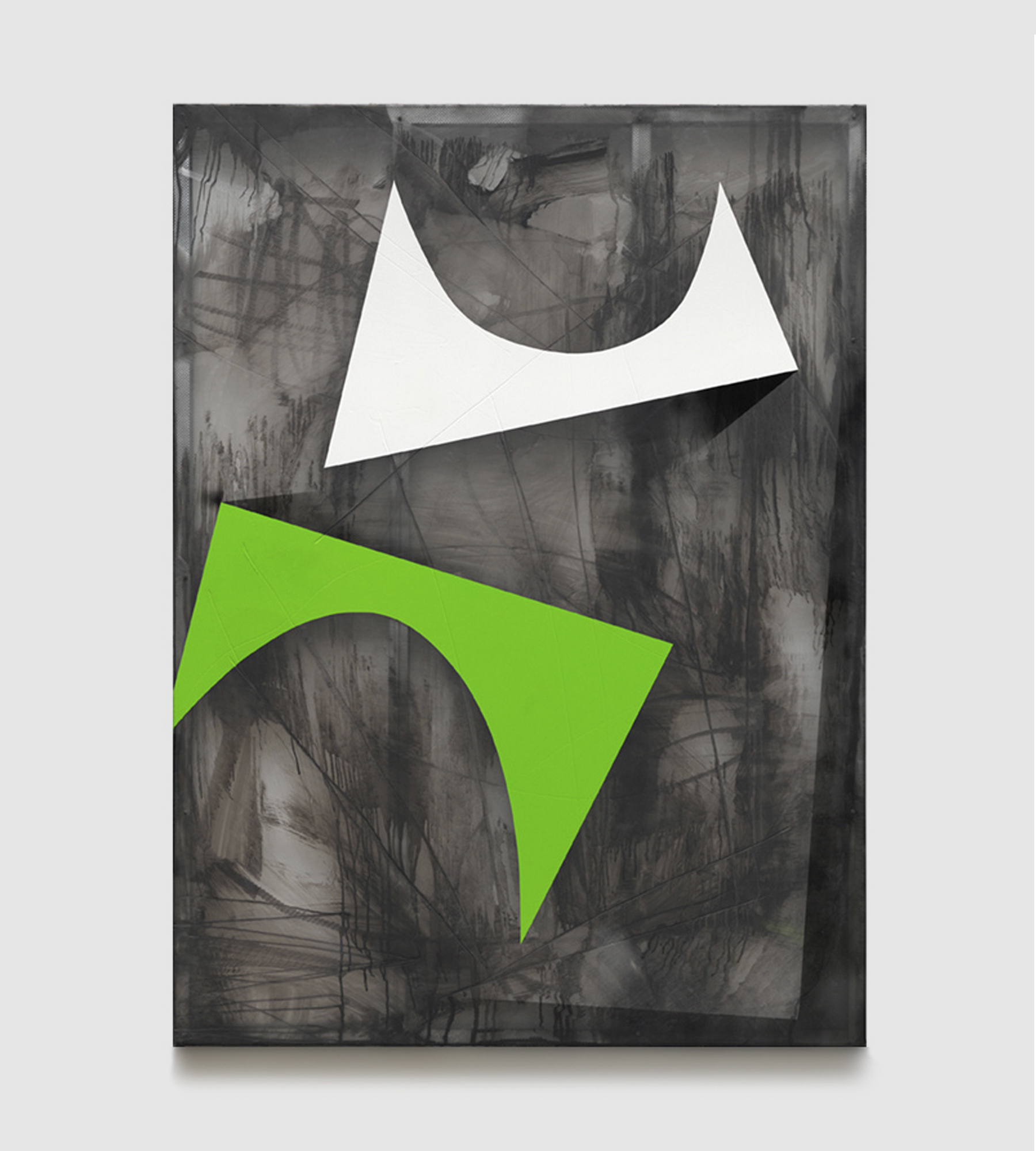  2014, Misunderstood, enamel on polycarbonate, 60" x 44"&nbsp; 