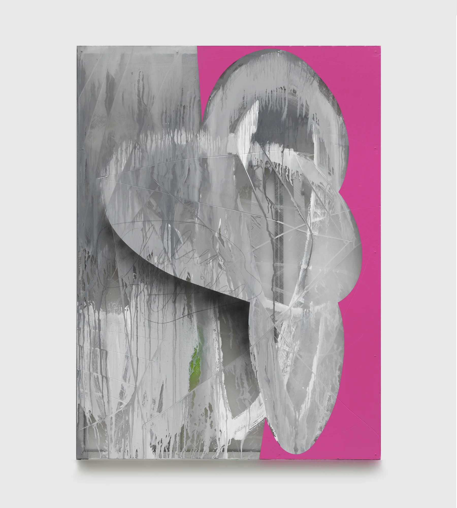  2014, Chelsea Chicks,&nbsp;enamel on polycarbonate, 60" x 44" 