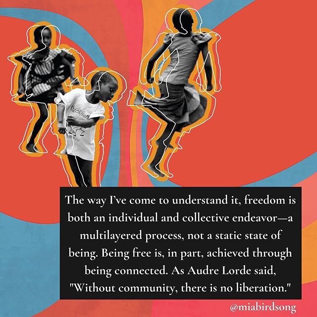 Posted @withregram &bull; @miabirdsong Happy Juneteenth, y&rsquo;all!
⠀
The American Dream tells us that freedom is the state of being unburdened and unconstrained by others or systems. It&rsquo;s about having choices and being able to fully express 