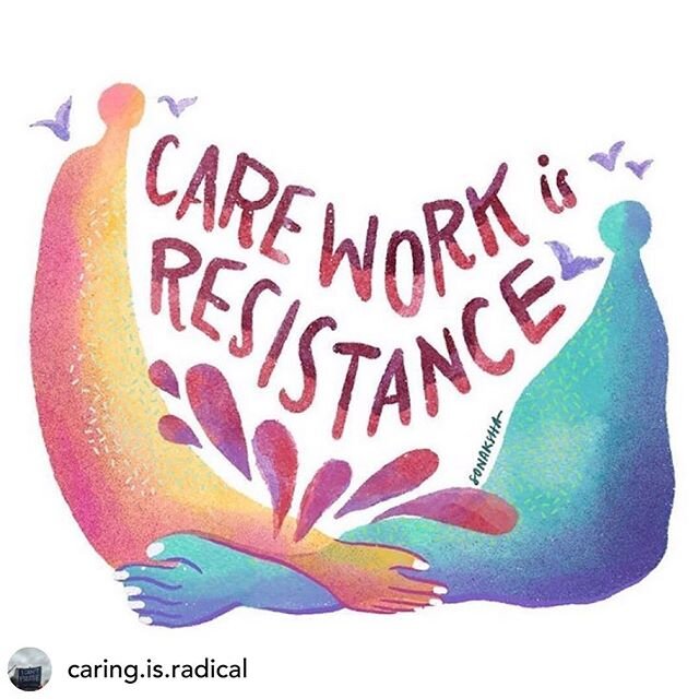 Posted @withregram &bull; @caring.is.radical @sonaksha #communitycare #collectivecare #communitysupport #mutualaid #connection #intimacy