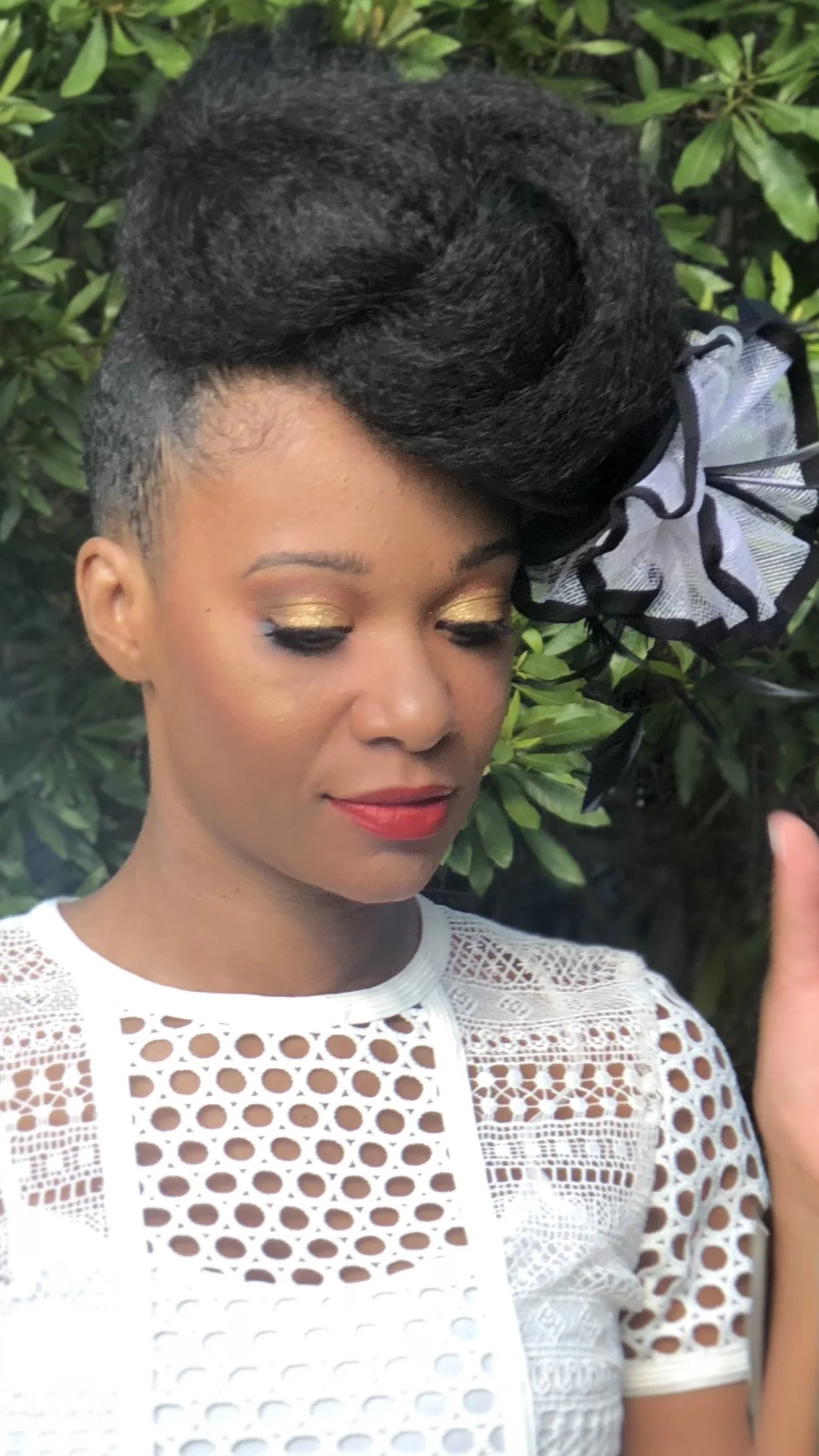 A high bun with kanekelon hair is one of my go-to styles.