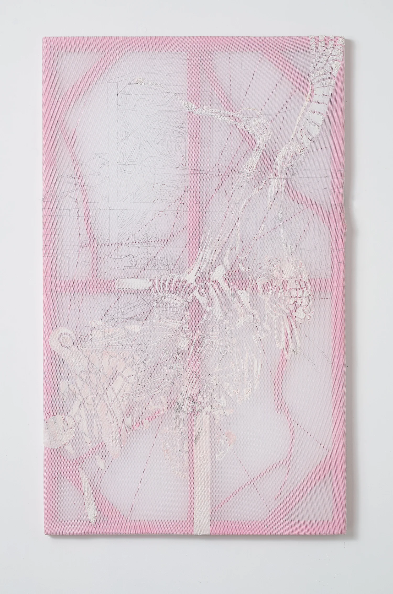 Acrylic, Fabric/Mesh, Wood, Thread