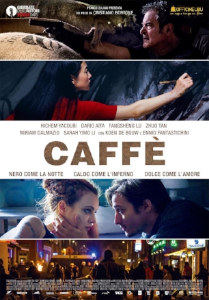 CAFFE 咖啡风暴 directed by Cristiano Bortone 导演: 克里斯提诺·博通纳 Produced by Orisa, Road Pictures, China Blue Films, Savage Films 出品公司:Orisa制片公司、上海路画影视传媒有限公司、青曦文化传播有限公司、Savage Films The 1st official China / Italy coproduction. 中国和意大利的首次正式联合制作 Shooting fall 2015 拍摄时间:2015年秋季 Opening Film 'Venice Days 2016', Venice Film Festival. May 2017 2016年威尼斯国际电影节开幕影片,入围2017年5月威尼斯电影节 Release in 2017 in China 2017年12月30日在中国上映 Multi language 语言:多语种