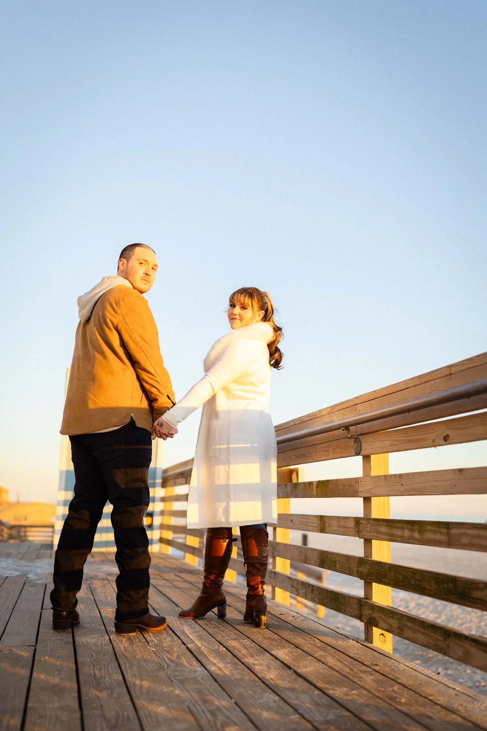  Couple on boardwalk looking back 