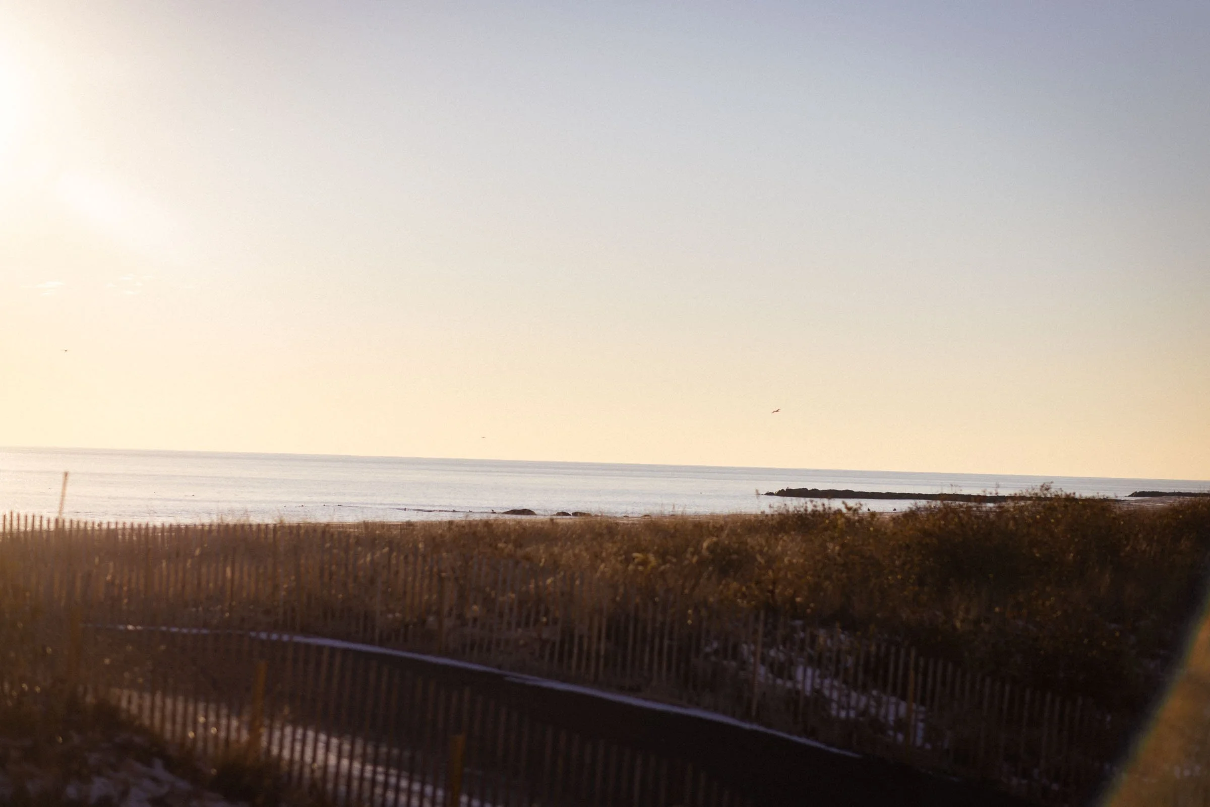  sunset on beach at Long Beach, NY.  