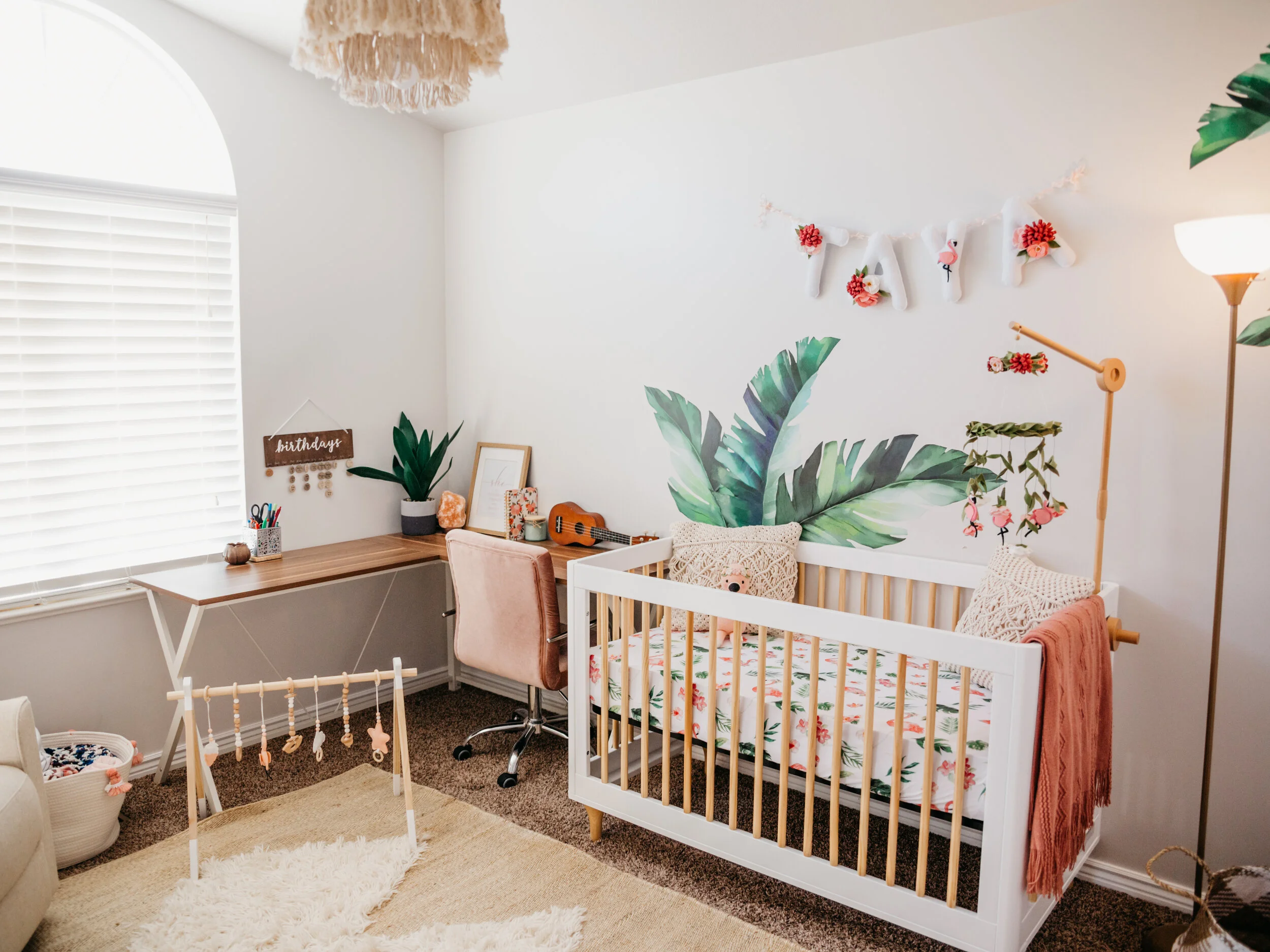 Nursery Reveal: Tropical Flamingo Girl’s Room