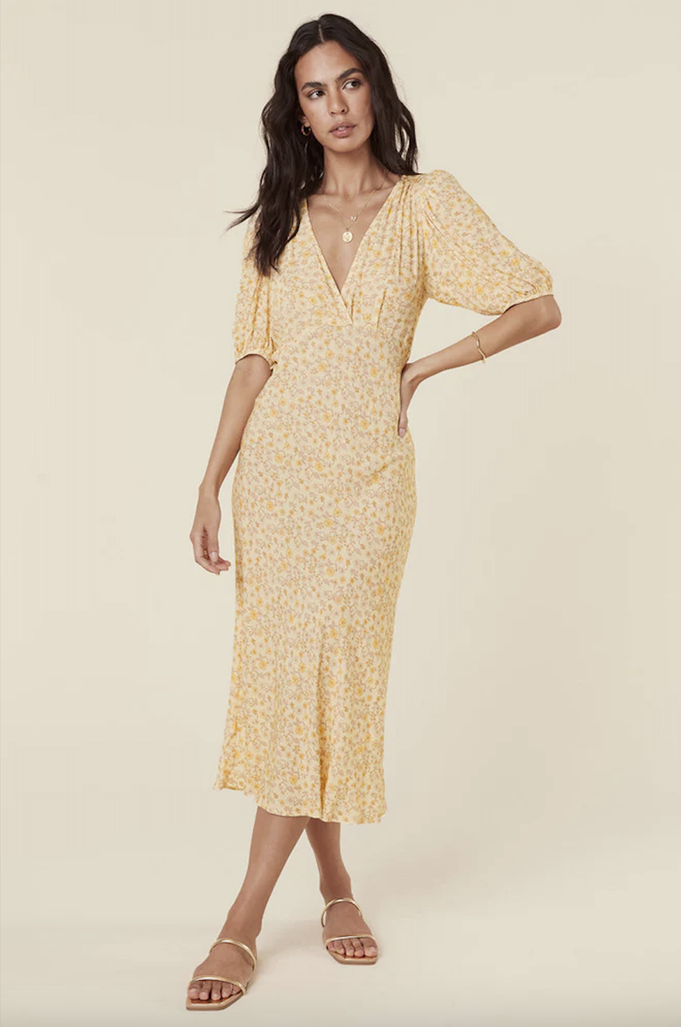 Mossy Bias-Cut Midi Dress | Spell