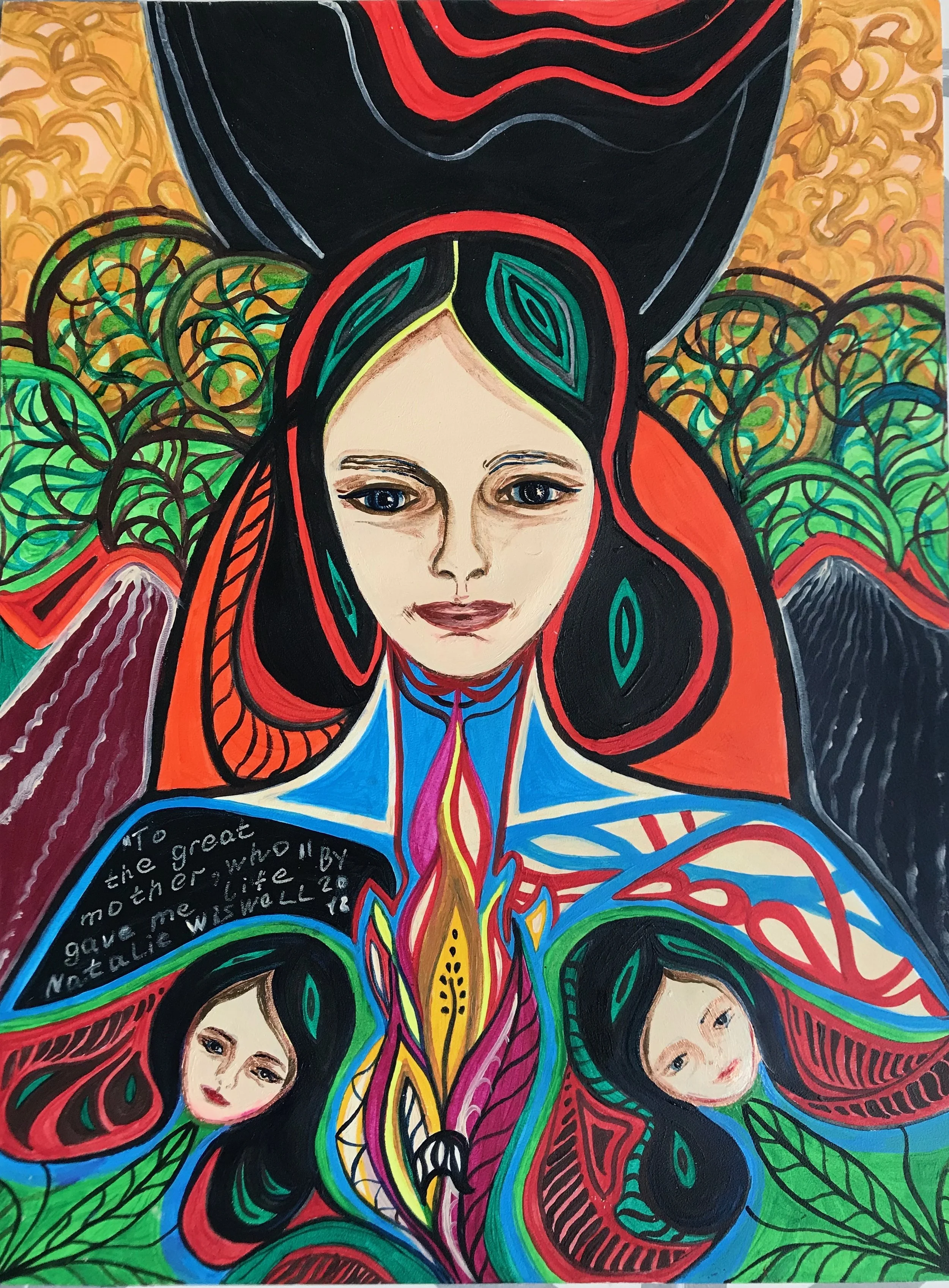 "To the great mother who gave me life"