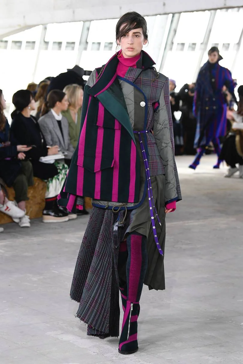 Sacai. Vekkihame jatkaa myös vahvana syksyyn. Kuva: Vogue.com