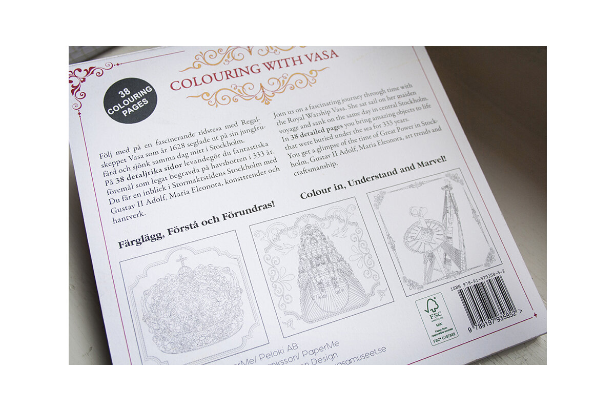 Colouring book for Vasa museum
