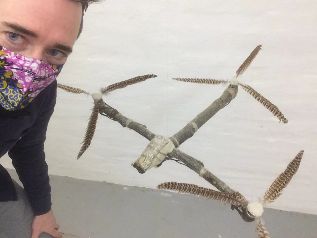  The artist with the work 