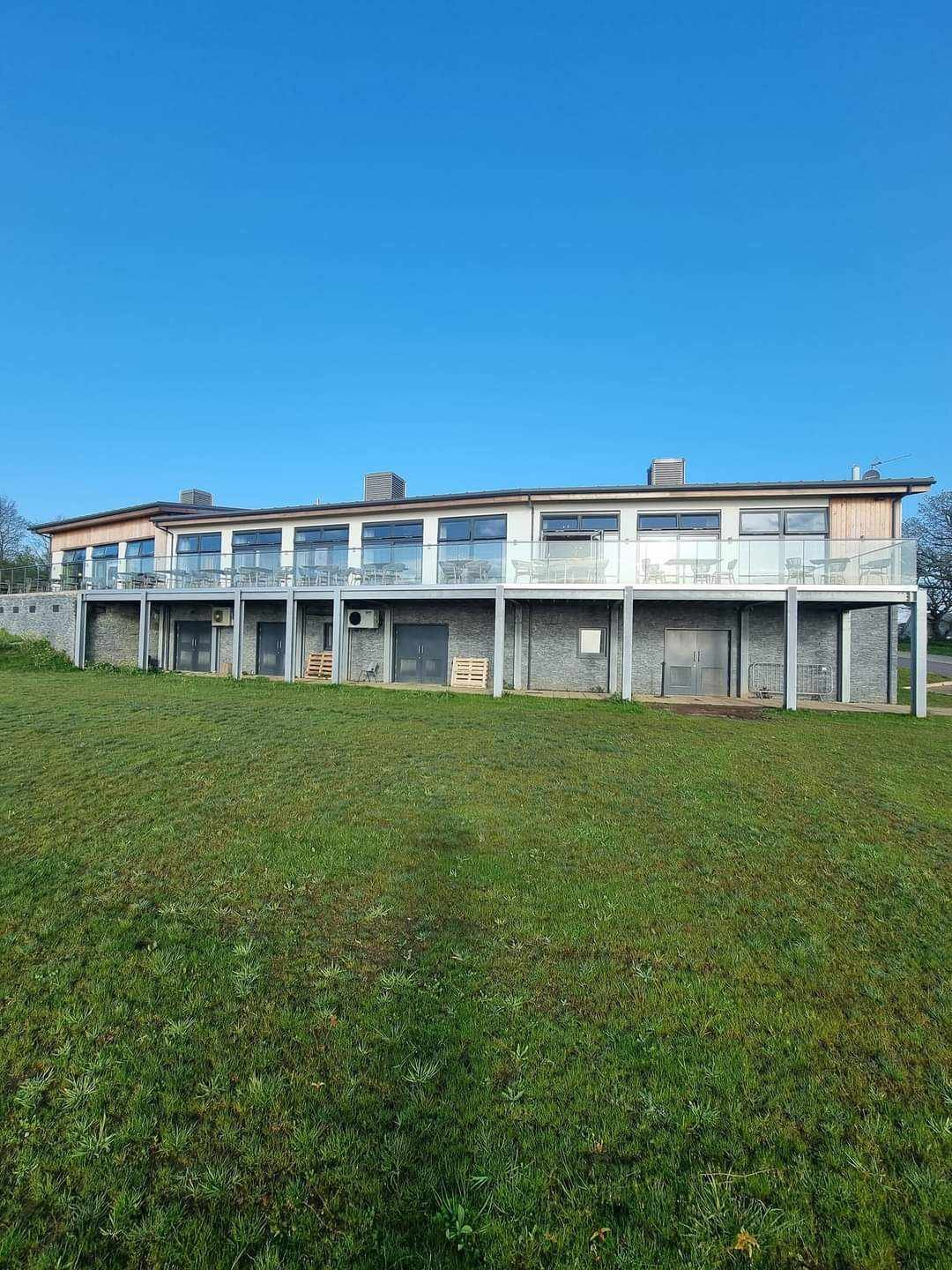 Modern two-story building with seamless aluminium guttering in Cornwall.