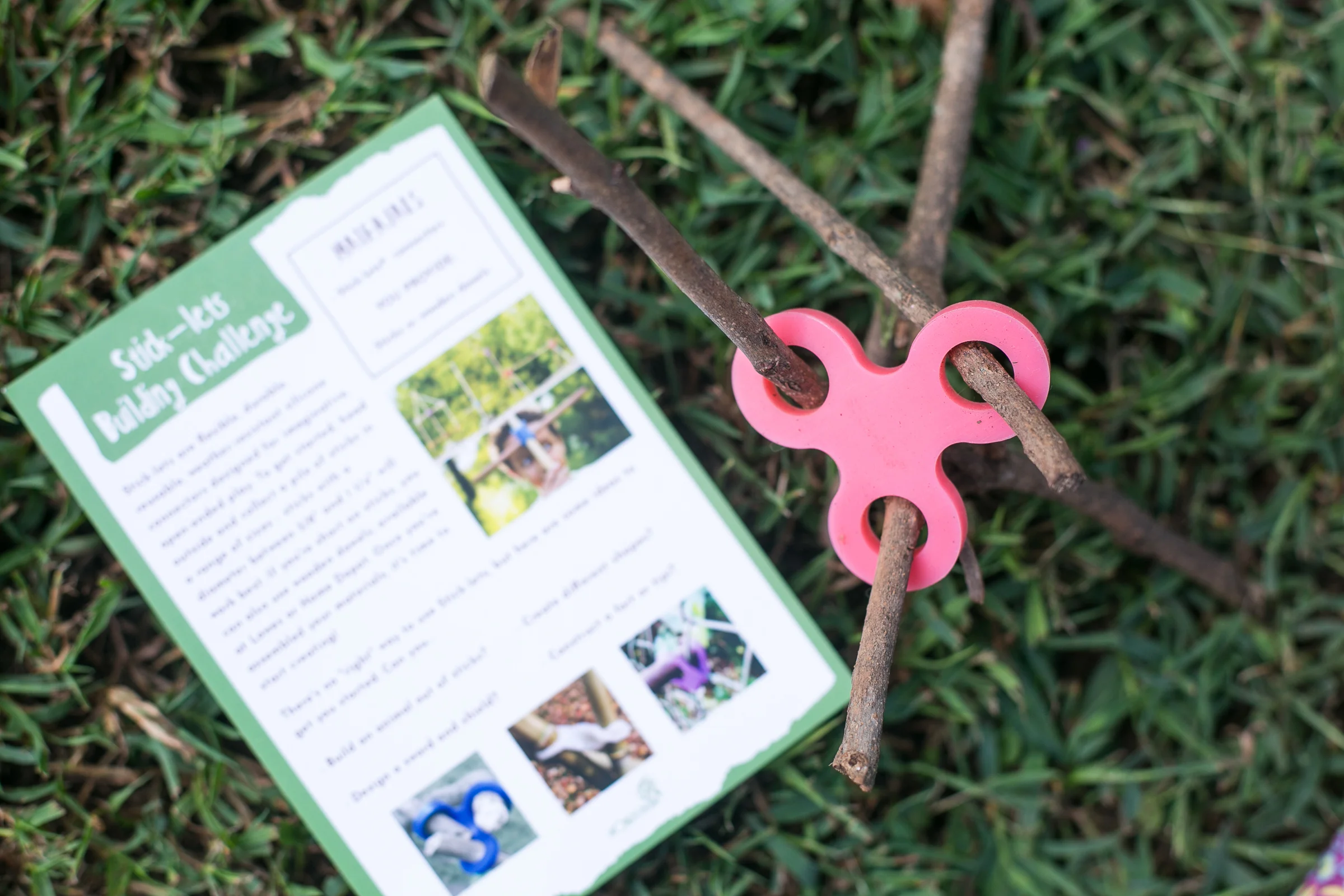 Stick-lets connectors stick building STEM challenge, featured in the Wonderkin Tree Box