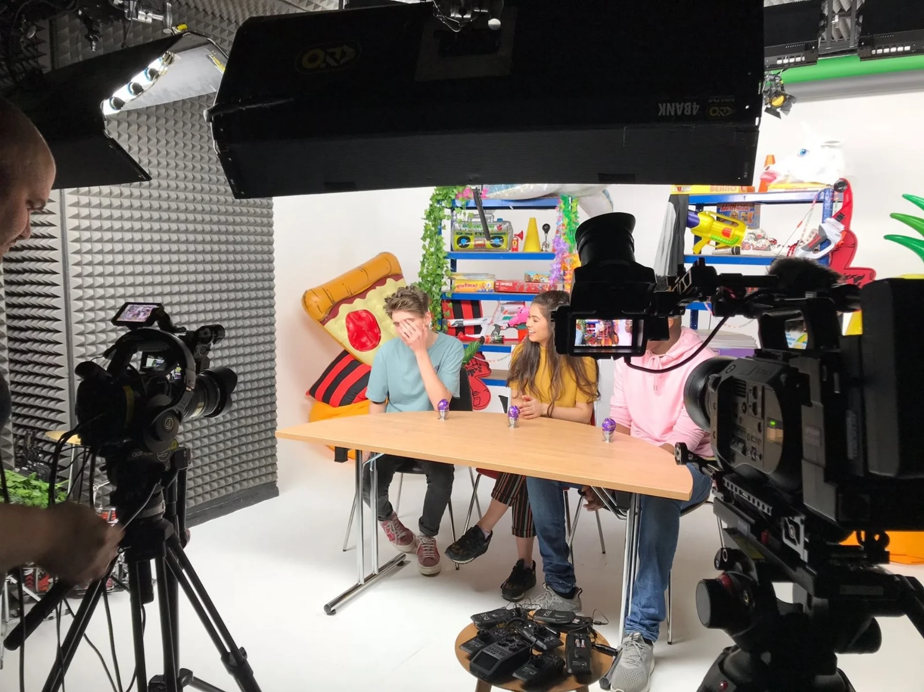 Beano studio set build filming