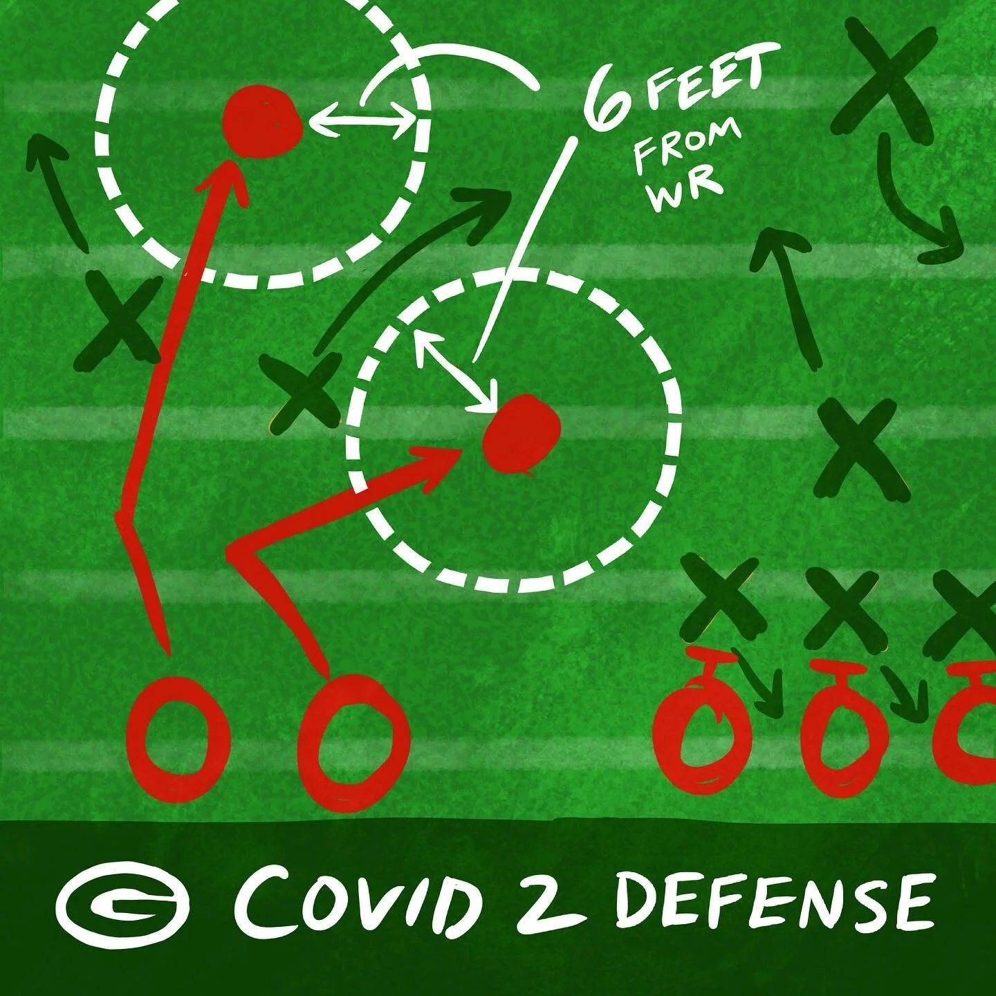 It looks like Joe Barry has the Packers D stuck in 2020&mdash;they don't seem to want to get close to anyone! Hopefully they get cured soon or this outbreak of big plays is going to get worse. 

#gopackgo #packers #packersnation #packersfan #greenbay