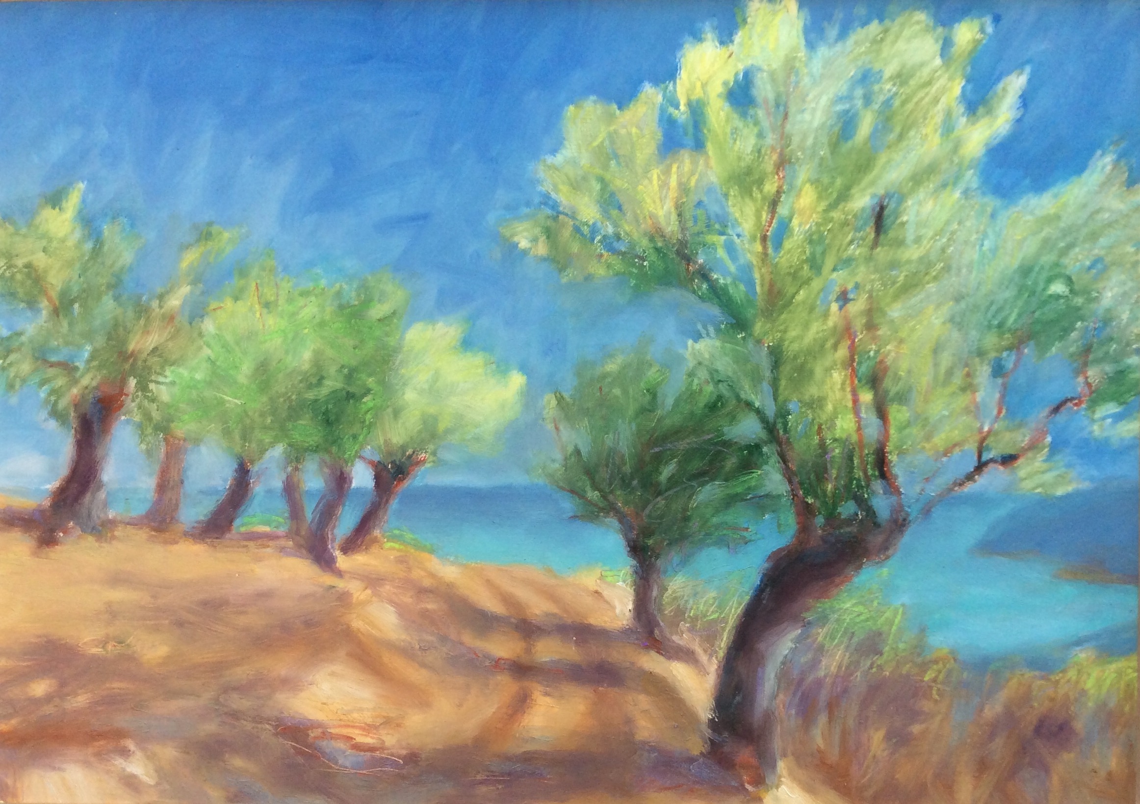 Olive Grove with Aegean