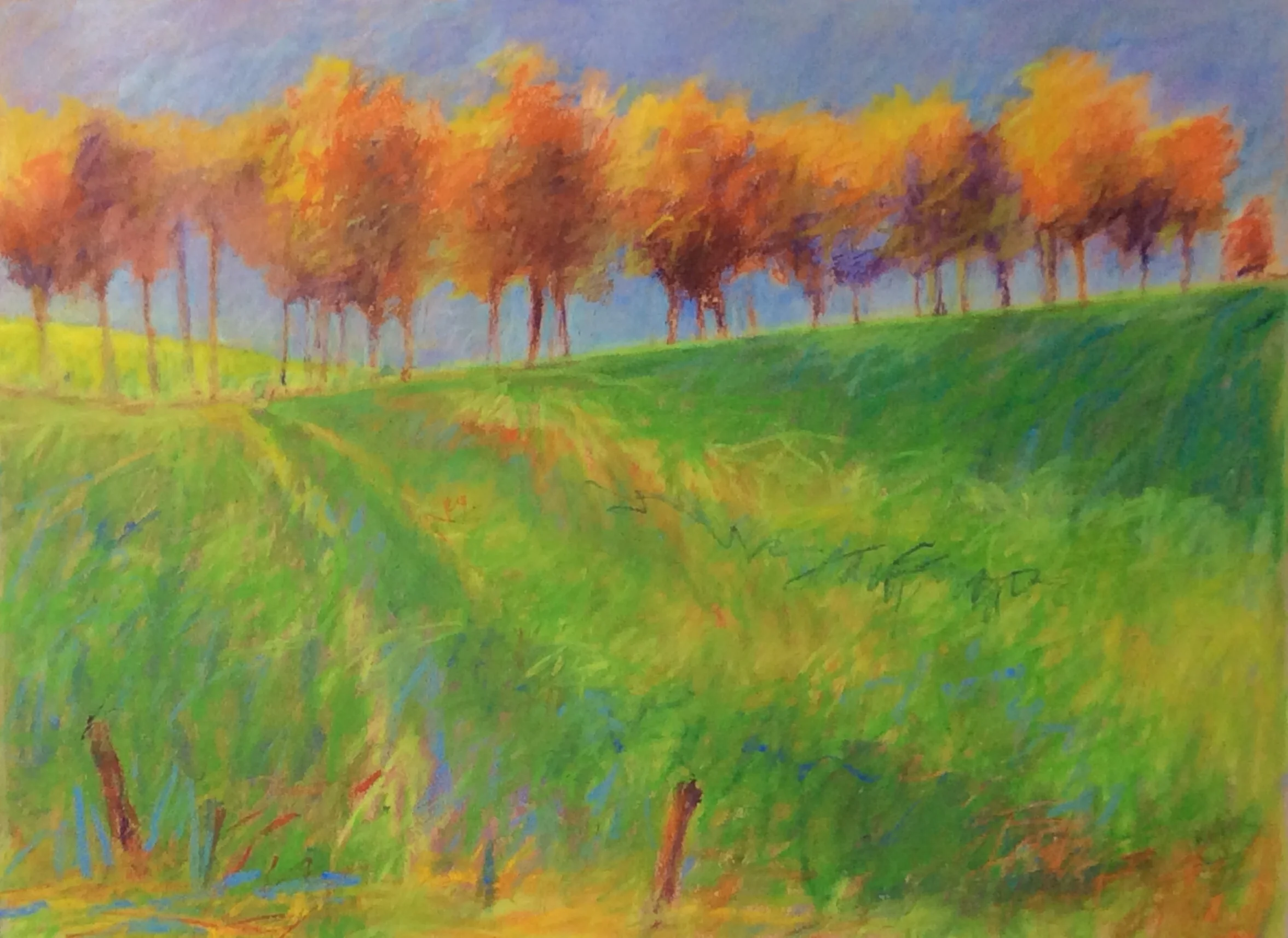 Hillside Meadow with French Oaks