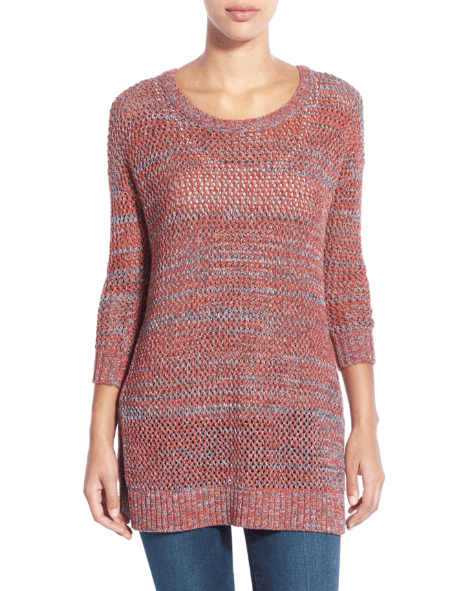 This sweater needed to be darkened and have the blue threads removed